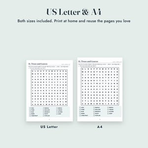 Senior Activities Printable, Large Print Word Search and Crossword, Dementia Activity Book, 104 Pages imagen 9