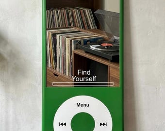 Retro iPod Inspired Mirror – Y2K Wall Decor, Music Player Statement Piece