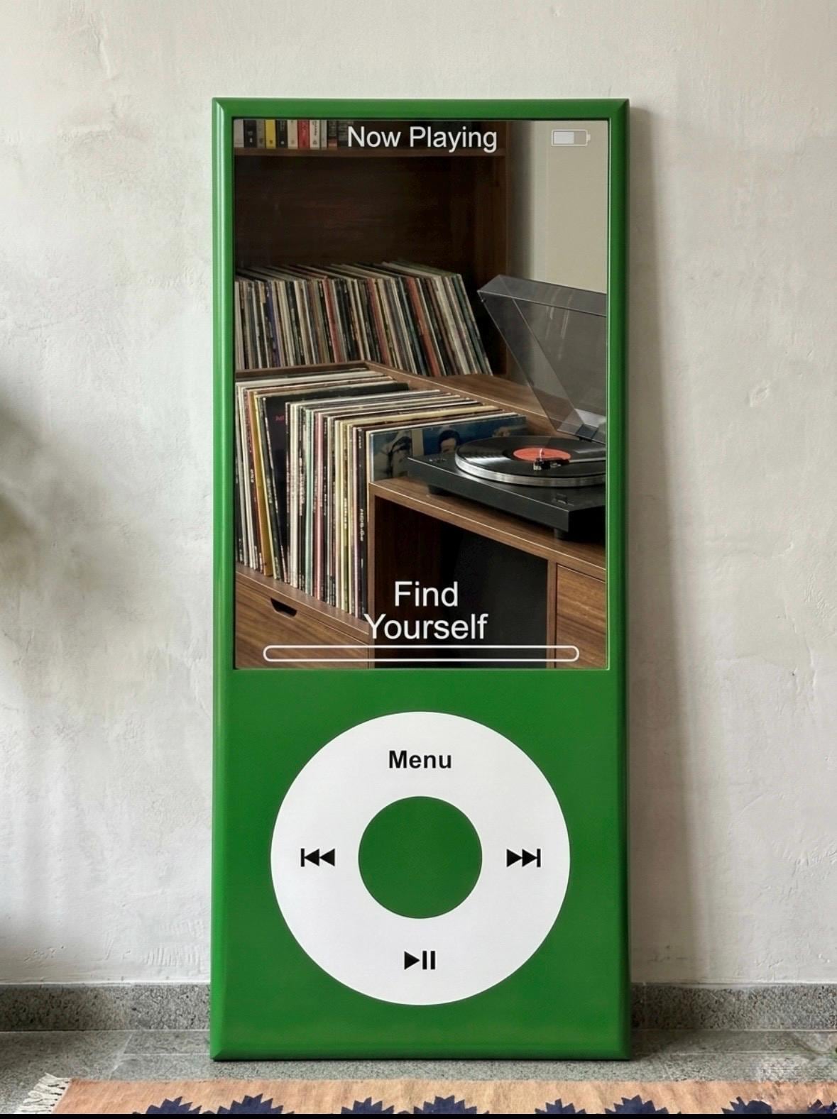 Retro Ipod Inspired Mirror – Y2K Wall Decor, Music Player