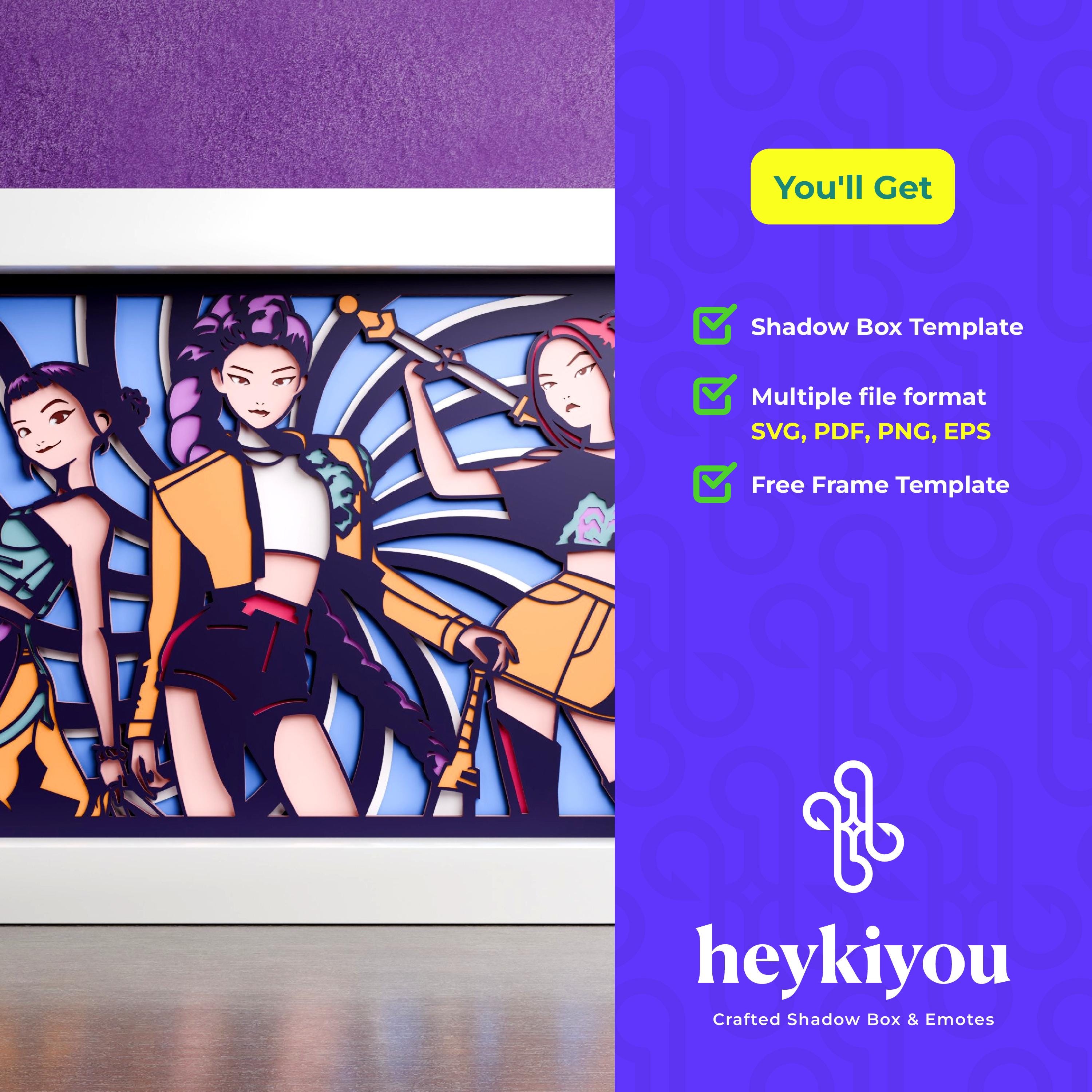 Shutterbox Anime Anime Shadow Box Template: Multi-layered SVG (digital Download) - Etsy