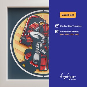 Anime Robot Shadow Box Template SVG Files for Cricut - Etsy Australia