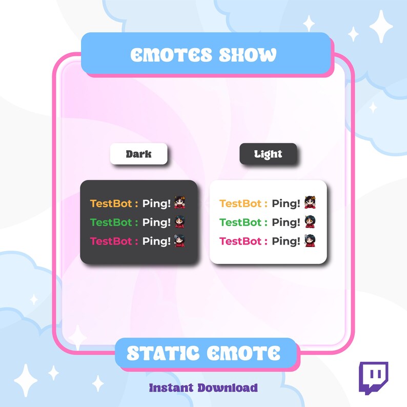 002 Chibi Emote Anime Game for Discord Twitch Streaming - Etsy
