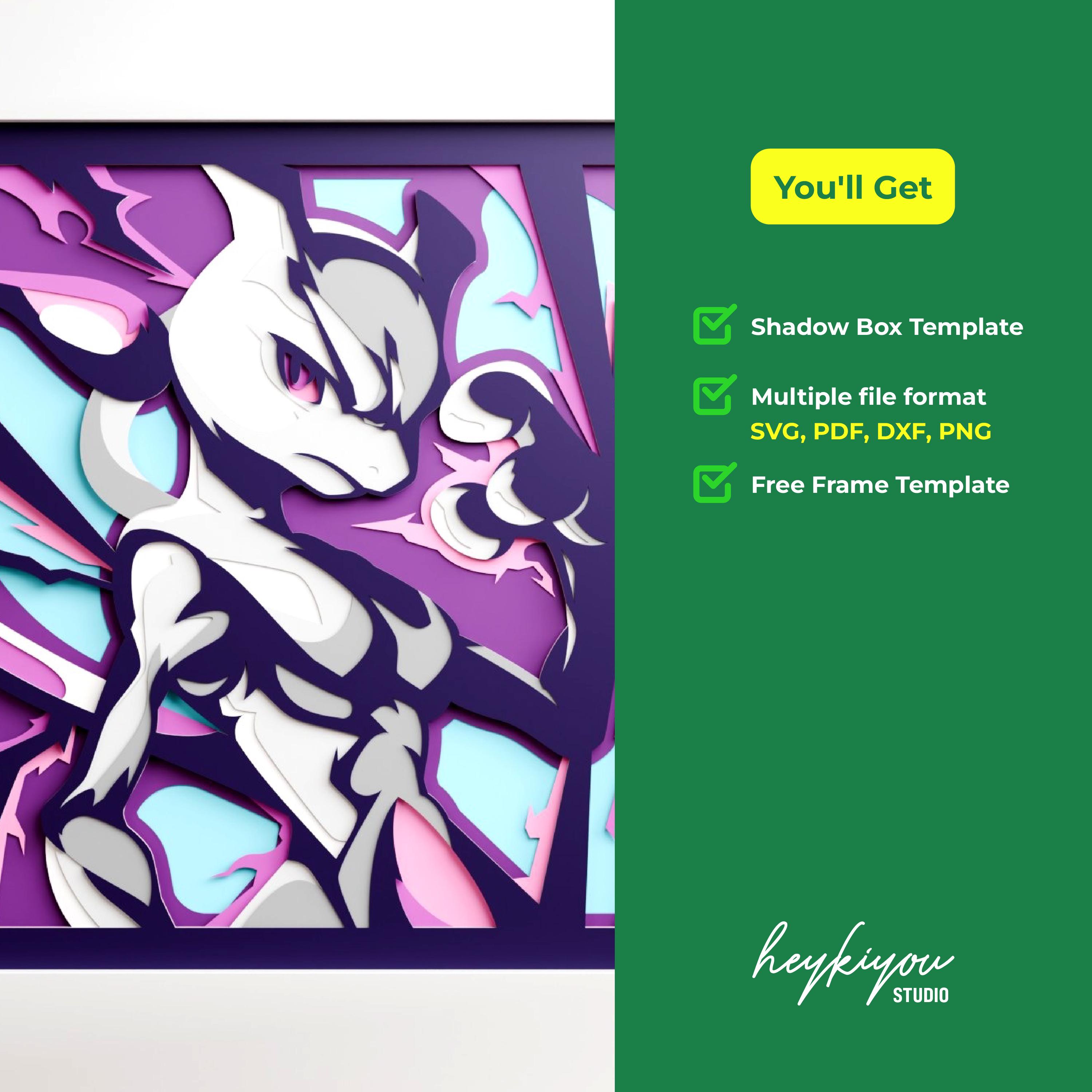 Anime Shadow Box Template SVG Files for Cricut - Etsy