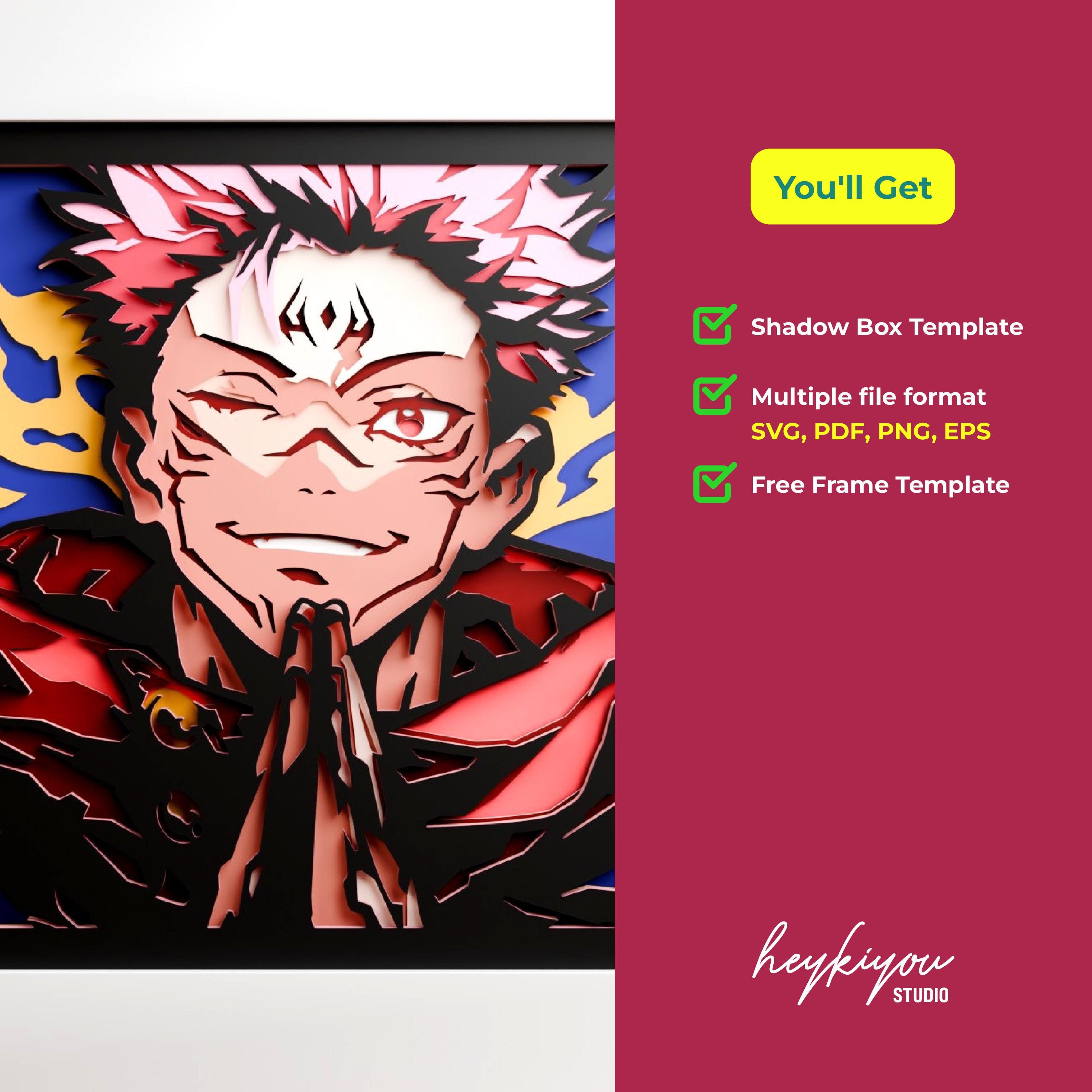Shutterbox Anime Anime Shadow Box Template for Cricut, Cameo & Glowforge - Etsy
