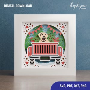 Christmas Truck Shadow Box SVG Files for Cricut