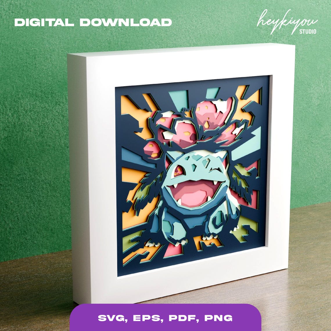 Anime Shadow Box Template SVG Files for Cricut - Etsy