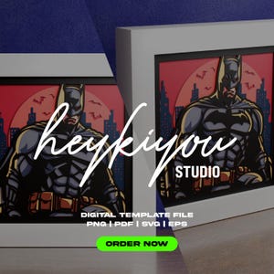 Custom Anime Character Shadow Box SVG, 3D Papercut Lightbox (Digital Download) image 2