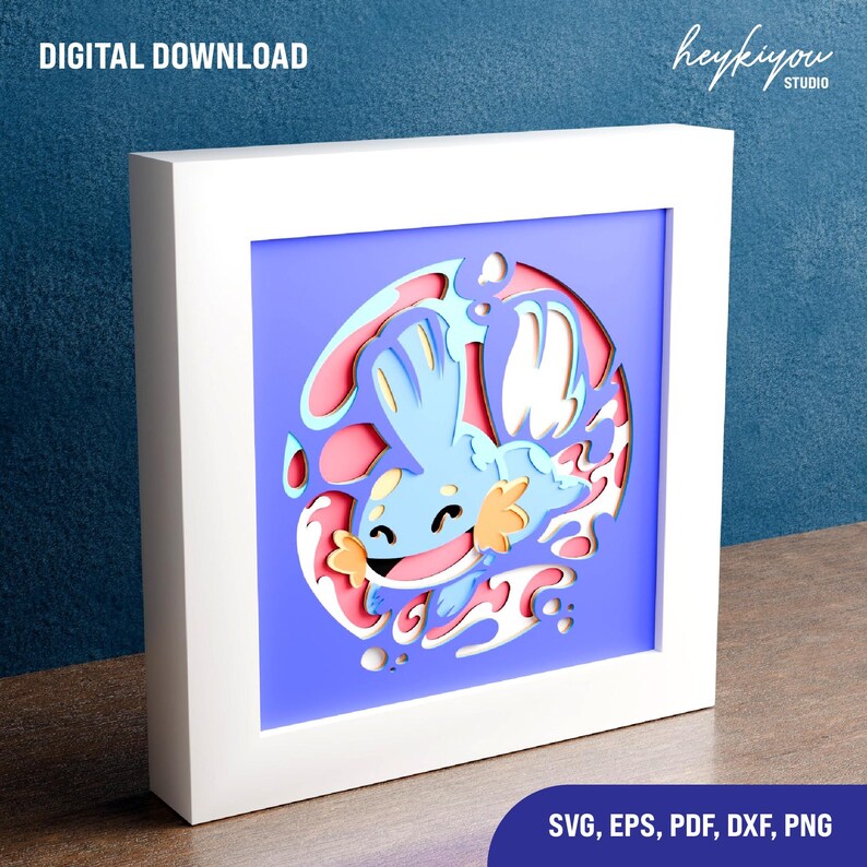 Anime Shadow Box Template: Cricut & Glowforge SVG (digital Download) - Etsy