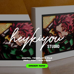 Custom Anime Character Shadow Box SVG, 3D Papercut Lightbox (Digital Download) image 5