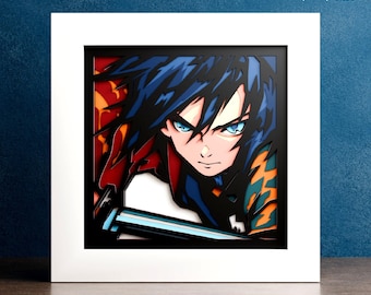 Anime Shadow Box SVG, Multi-Layered Paper Craft Design (Digital Download)