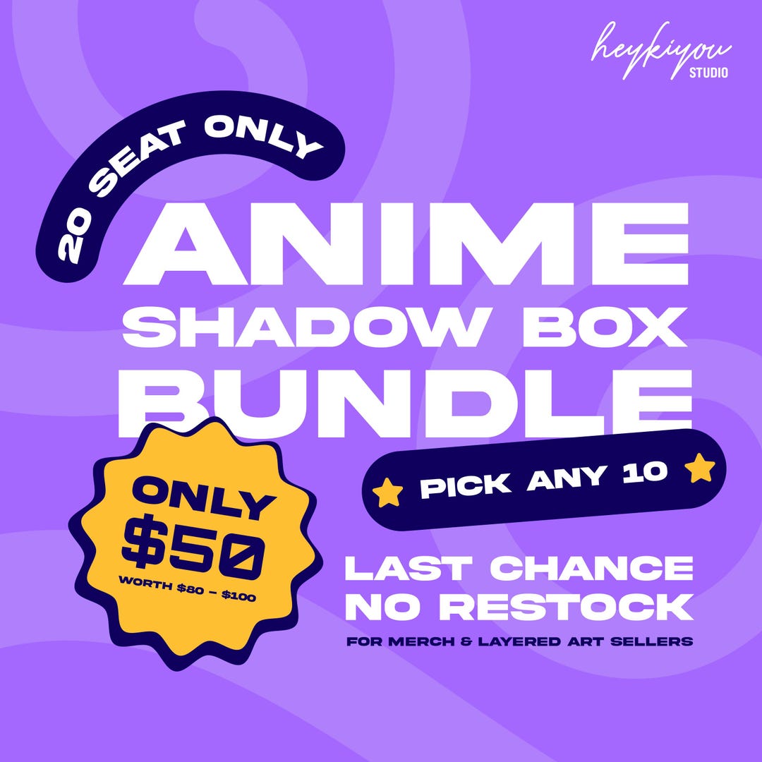 Shutterbox Anime Anime Shadow Box Template Bundle – Pick Any 10 Designs From My Shop - Etsy