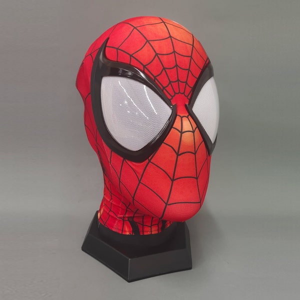 Comic Spider Man Mask ,With Face Shell and Magnetic Lenses ,Wearable Mask ,Halloween Gift ,Gift For Him