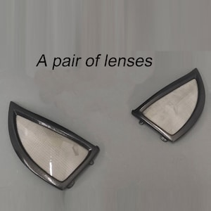 Puede incluir: Un par de lentes de pl&aacute;stico negro con una malla blanca. Las lentes tienen forma de ojo de ara&ntilde;a.