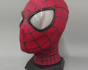 Amazing Spider Mask, Tasm 2, Halloween, Cosplay, With Face Shell and Magnetic Lenses, Gift For Him, Comics Con, Mask
