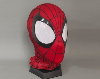 Máscara de Spider-Man estilo cómic, ideal para fans y amantes del cosplay, con carcasa facial y lentes, máscara ponible, máscara de Halloween, regalo.