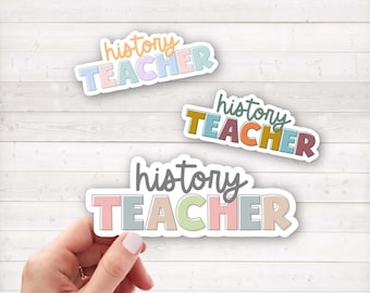 Adesivo para professor de História | Presente para professor de História | Adesivo para professor do Ensino Médio | Adesivo para garrafa de água para professor do Ensino Fundamental