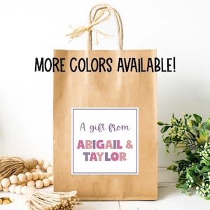 Gepersonaliseerde cadeaulabels | Aangepaste naamstickers voor kinderen | Stickers verjaardagscadeauzakjes | Vierkante stickers voor cadeaukaartjes | Stickers voor bedankjes