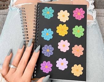 Mini Flower Sticker Set | Daisy Sticker Pack | Retro Flower Stickers | Aesthetic Sticker Pack | Water Bottle Stickers | Notebook Stickers