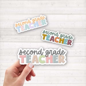 Second Grade Teacher Sticker | Second Grade Teacher Gift | Elementary Teacher Sticker | Teacher Water Bottle Sticker | Teacher Appreciation