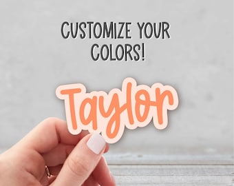 Personalized Name Sticker | Kids Custom Name Sticker| Personalized Laptop Sticker | Water Bottle Name Sticker | Cute Name Sticker