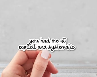 Explicit and Systematic Sticker | Special Education Teacher Sticker | Behavior Tech Sticker | Behavior Sticker | Behavior Analyst