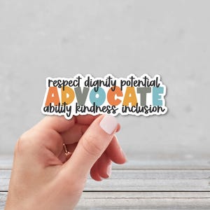Pegatina de defensor / Pegatina de maestro de educación especial / Pegatina de discapacidad / Pegatina de inclusión / Regalo para maestros / Pegatina para padres con necesidades especiales