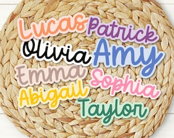 Pegatinas personalizadas con nombre / Pegatinas personalizadas con nombre para niños / Pegatinas personalizadas para portátil / Pegatinas con nombre para botella de agua / Pegatinas con nombre lindas
