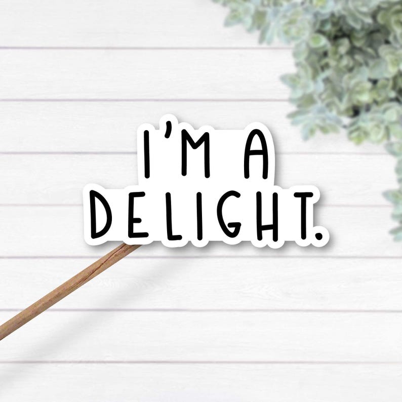 I'm a Delight Vinyl Sticker | Sarcastic Sticker for Laptop | Sarcasm ...
