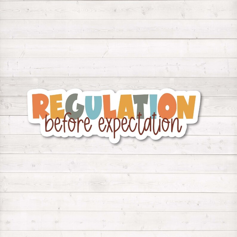 Regulation Before Expectation Sticker | Special Education Teacher ...