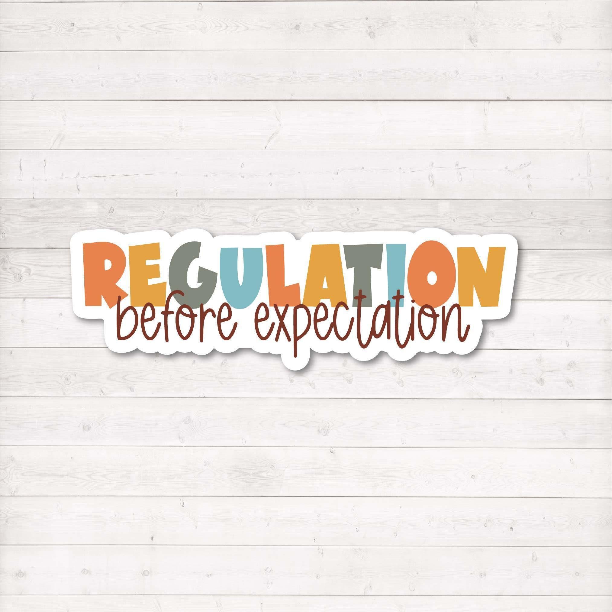 Regulation Sticker Regulation Before Expectation Sticker | Special Education Teacher ...
