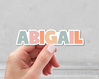Personalized Name Sticker | Retro Custom Name Sticker| Personalized Laptop Sticker | Water Bottle Name Sticker | Cute Name Sticker