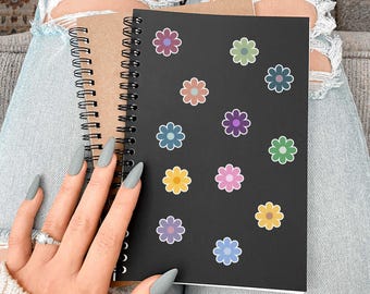 Mini Flower Sticker Set | Daisy Sticker Pack | Retro Flower Stickers | Aesthetic Sticker Pack | Water Bottle Stickers | Notebook Stickers