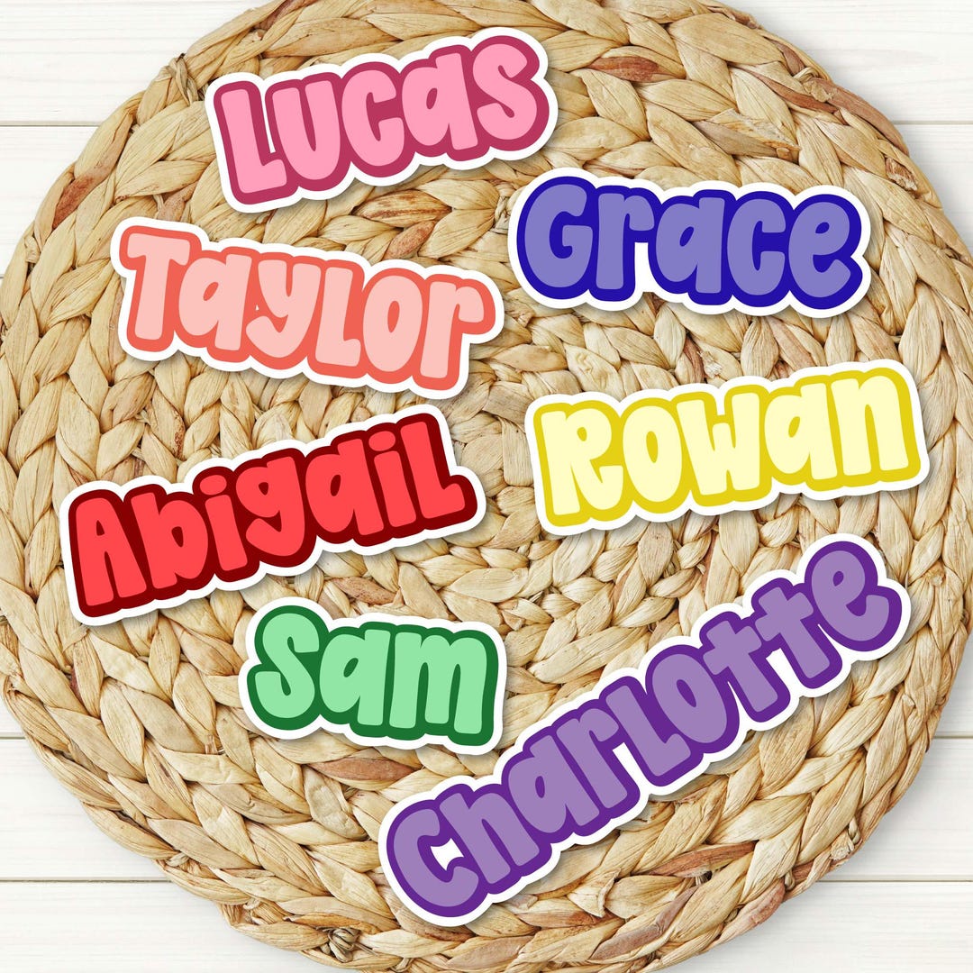 Custom Name Stickers for Kids | Personalized Waterproof Vinyl Name ...