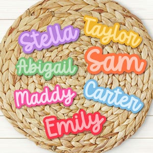 Two Toned Personalized Name Sticker | Custom Cursive Name Sticker | Colorful Cursive Personalized Sticker | Cute Script Name Sticker