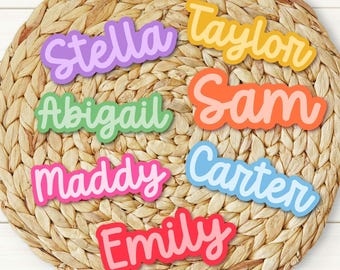 Two Toned Personalized Name Sticker | Custom Cursive Name Sticker | Colorful Cursive Personalized Sticker | Cute Script Name Sticker