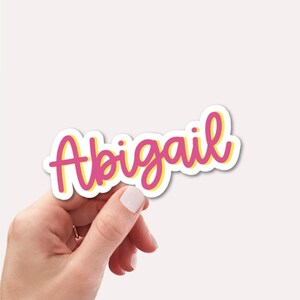 Colorful Custom Name Sticker | Script Name Decal | Personalized Laptop Sticker | Water Bottle Name Sticker | Cursive Name Decal Sticker