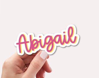 Colorful Custom Name Sticker | Script Name Decal | Personalized Laptop Sticker | Water Bottle Name Sticker | Cursive Name Decal Sticker