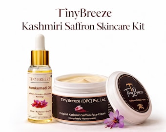 Kashmiri Saffron Skincare Kit | Kumkumadi Oil, Face Cream, Dark Spots Care, Skin Brightening