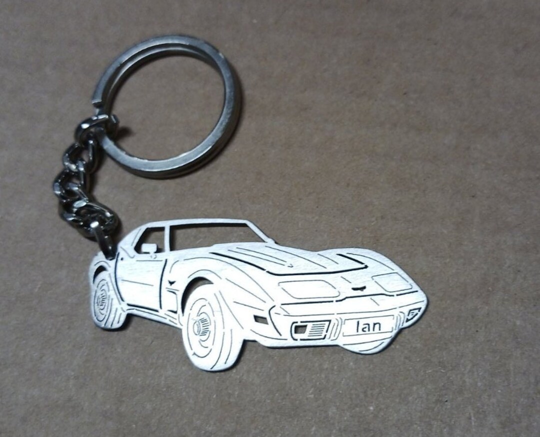 Corvette 1977 Custom Key Chain, Birthday Gift for Him, Personalized ...