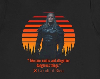 Vintage Retro Sunset The Witcher Geralt Of Rivia Quote Shirt The Witcher 3 Quote Shirt Henry Cavill Tshirt The Witcher Unisex T-shirt