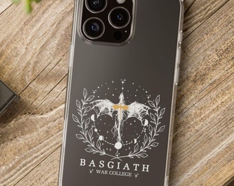Fourth Wing Clear Phone Case The Empyrean iPhone Case Basgiath War College Samsung Case Dragon Rider Phone Fourth Wing Merch Rebecca Yarros