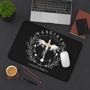 Fourth Wing Desk Mat The Empyrean Desk Mat Basgiath War College Desk Mat Dragon Rider Desk Mat Fourth Wing Merch Rebecca Yarros Desk Mat