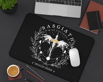 Fourth Wing Desk Mat The Empyrean Desk Mat Basgiath War College Desk Mat Dragon Rider Desk Mat Fourth Wing Merch Rebecca Yarros Desk Mat