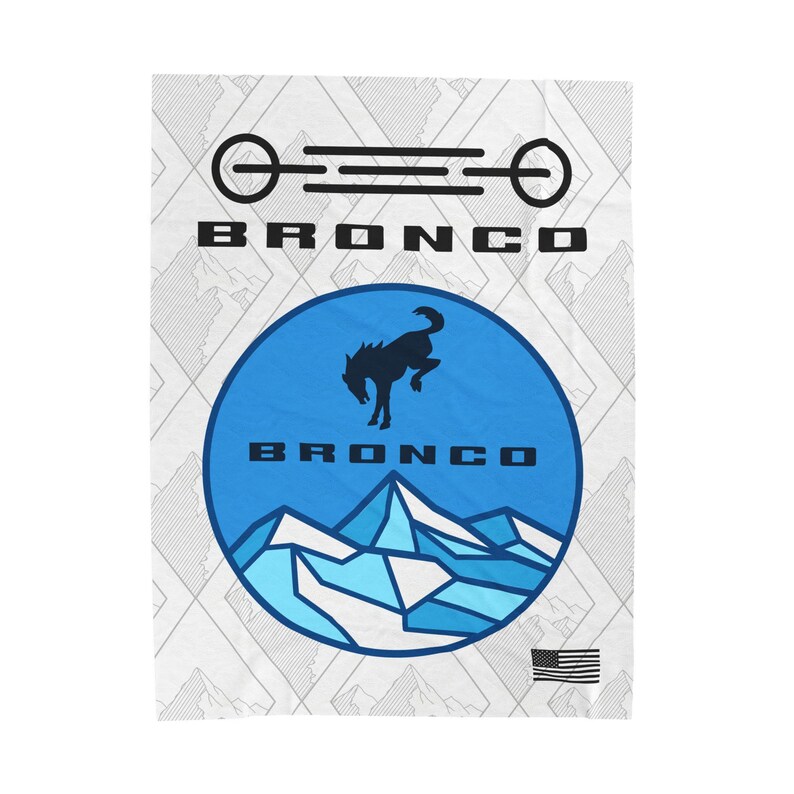 Ford Bronco Velveteen Plush Blanket Offroading Velveteen Plush Blanket Bronco Gift for Bronco