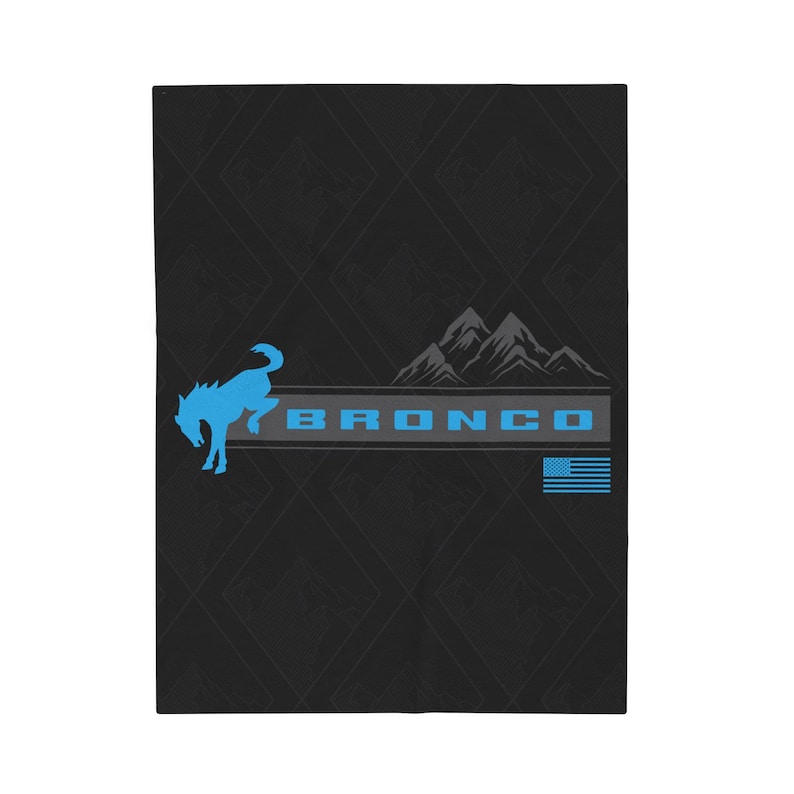 Ford Bronco Velveteen Plush Blanket Offroading Velveteen Plush Blanket Bronco Gift for Bronco