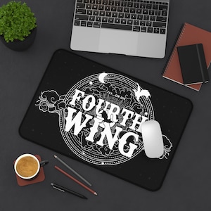 Fourth Wing Desk Mat The Empyrean Desk Mat Basgiath War College Desk Mat Dragon Rider Desk Mat Fourth Wing Merch Rebecca Yarros Desk Mat