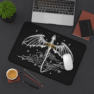 Fourth Wing Desk Mat The Empyrean Desk Mat Basgiath War College Desk Mat Dragon Rider Desk Mat Fourth Wing Merch Rebecca Yarros Desk Mat