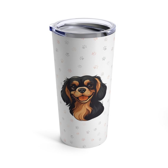Cavalier King Charles Spaniel Tumbler - Black & Tan Cavalier King Charles Spaniel Tumbler - Black & Tan
