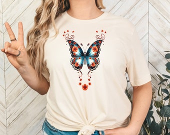 Camisa de mariposa boho para mujer Regalo para esposa Regalo para su esposa Regalos Camisa boho Camiseta boho Mariposa Boho