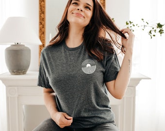 Retro Sunrise Sunset Over Water Tee Shirt, Sun Ocean Summer Beach Shirt,  Summer Shirt For Lady, Sun T-Shirt for Woman, Summer Gift For Her
